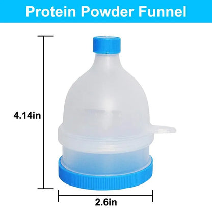 2 Layers Protein Powder Funnel Portable Fill Funnel Gym Partner for Water Bottle and Protein Shaker Bottle BPA Free