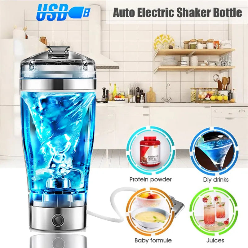 USB Rechargeable Electric Mixing Cup Portable Protein Powder Shaker Bottle Mixer Shaker Bottle Protein Shaker Protein Cup Shaker